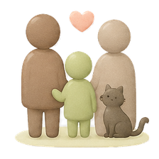 家族とすずちゃんを表すアイコン